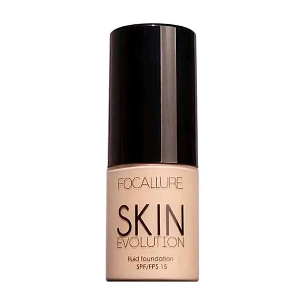 Уцінка! Тональна основа-флюїд для обличчя Focallure Skin Evolution Fluid Foundation SPF 15, 03 Warm Ivory, 30 мл